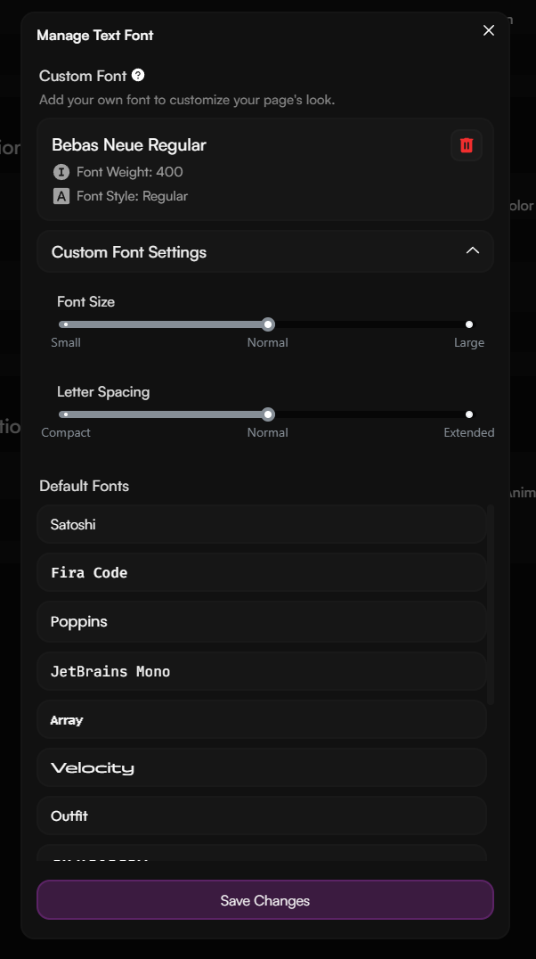 Custom Font