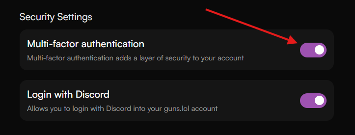 Enable 2FA