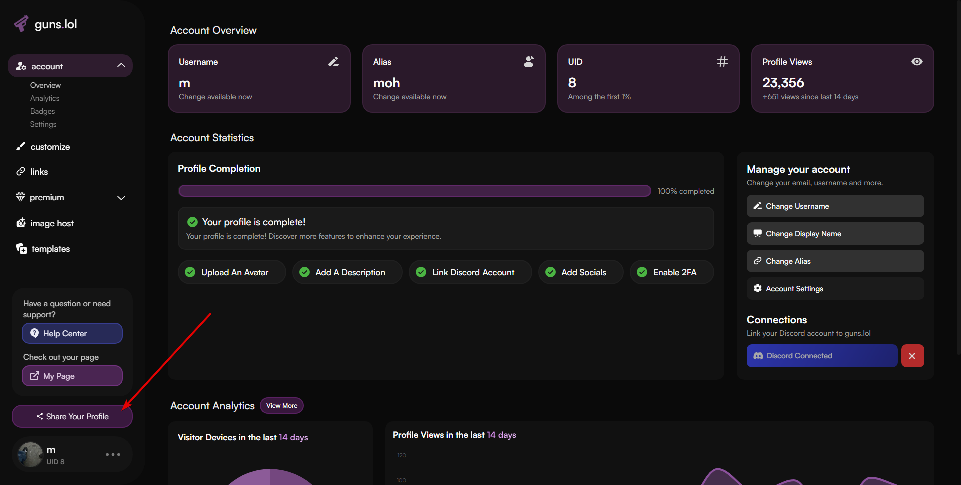 Share Profile